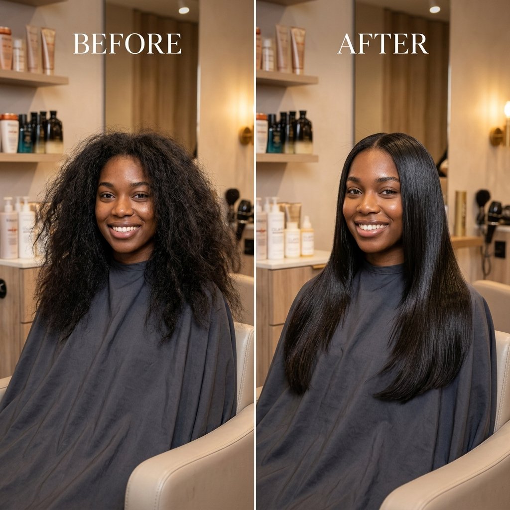 Silk Press Transformation